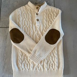 NWOT boys Hannah Anderson cream cable knit sweater size 130 (8-10)